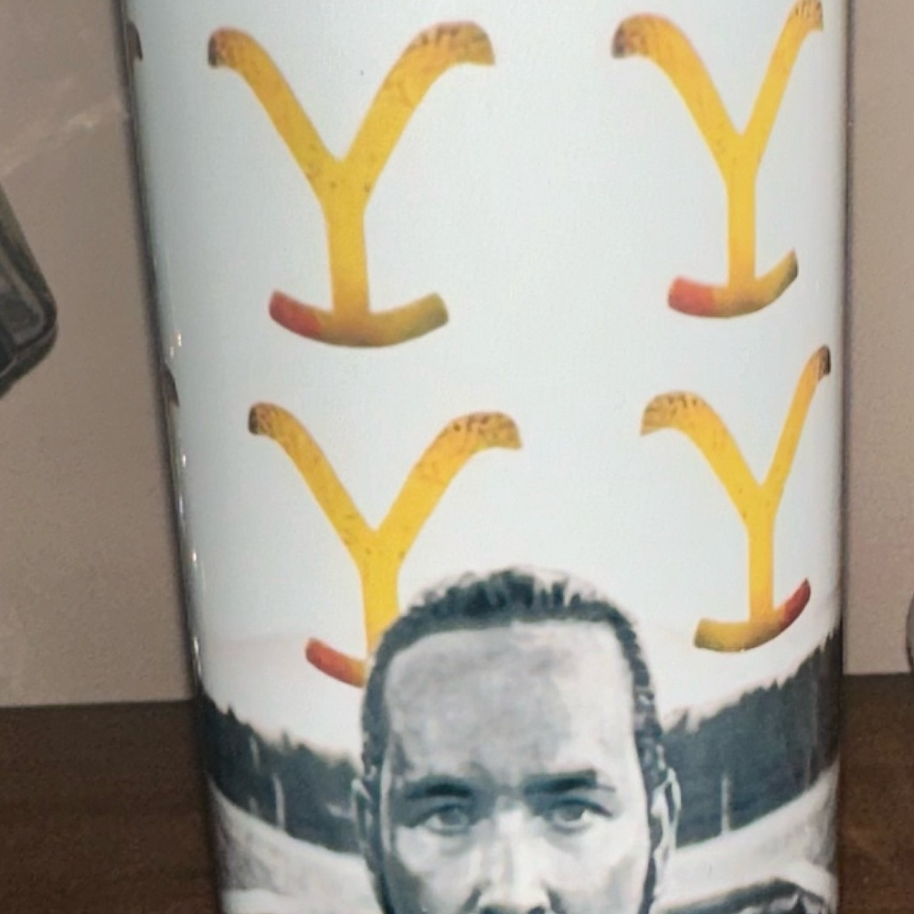 Yellowstone Themed White and Yellow Mug